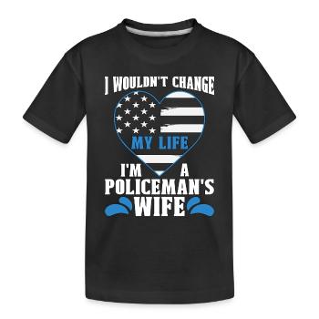 Policier Je ne changerais pas ma vie Policier - T-shirt bio Premium Enfant - noir - Devant