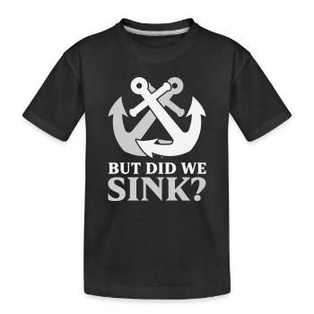 Bateau papa Capitaine Pontoon Sailor Croisière - T-shirt bio Premium Enfant - noir - Devant