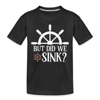 Bateau papa Capitaine Pontoon Sailor Croisière - T-shirt bio Premium Enfant - noir - Devant