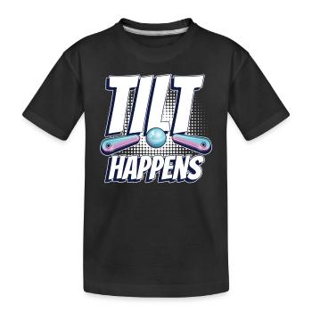 Spiel-flipping-machine-design Für - Kinder Premium Bio T-Shirt - Schwarz - Vorne