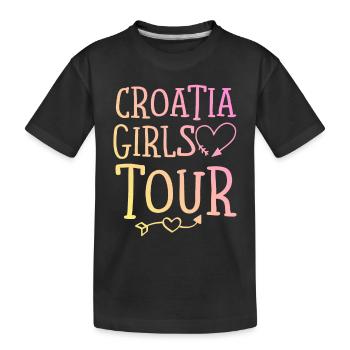 Tournée des filles en Croatie - T-shirt bio Premium Enfant - noir - Devant