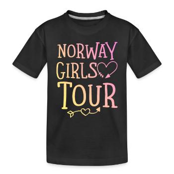 Tournée des filles de Norvège - T-shirt bio Premium Enfant - noir - Devant