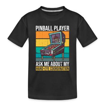 Retro-flipper-spiel-design Für - Kinder Premium Bio T-Shirt - Schwarz - Vorne