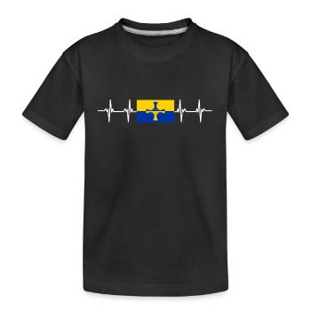 United Kingdom Durham Flag - Kinder Premium Bio T-Shirt - Schwarz - Vorne