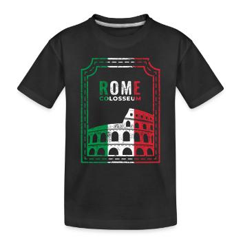 Rome Colisée Rome Colisée Souvenir Italie - T-shirt bio Premium Enfant - noir - Devant