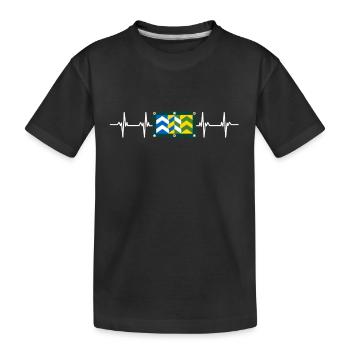 United Kingdom Cumbria Flag - Kinder Premium Bio T-Shirt - Schwarz - Vorne