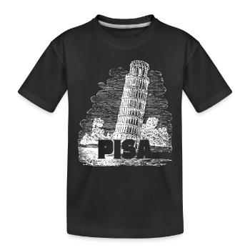 Pise Florence La Tour Penchée Pise Souvenir Rétro - T-shirt bio Premium Enfant - noir - Devant