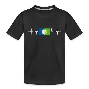 Circonscription du Yorkshire du Royaume-Uni Est Drapeau - T-shirt bio Premium Enfant - noir - Devant