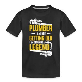 Construction de chauffage Installateur de chauffage - T-shirt bio Premium Enfant - noir - Devant