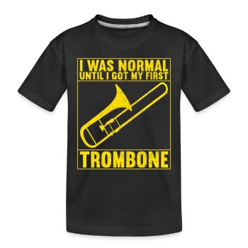 Posaune Trombone - T-shirt bio Premium Enfant - noir - Devant