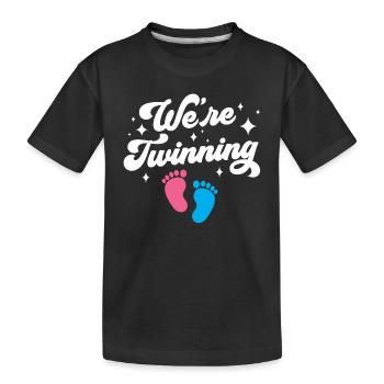 Zwillinge Zwilling Humor Sarkastisch Lustig - Kinder Premium Bio T-Shirt - Schwarz - Vorne