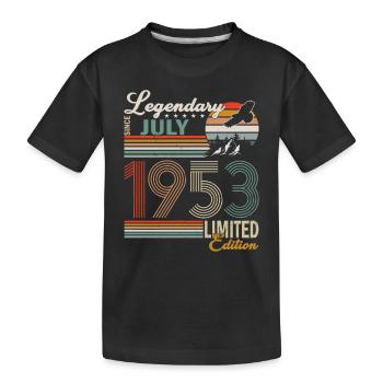 JULI 1953 - Kinder Premium Bio T-Shirt - Schwarz - Vorne