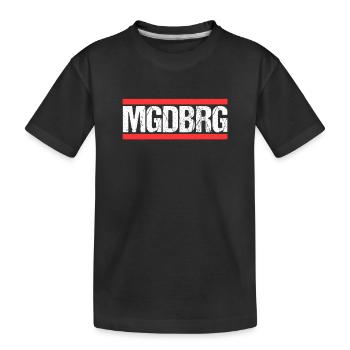 Magdeburgerin Magdeburger Magdeburg - Kinder Premium Bio T-Shirt - Schwarz - Vorne