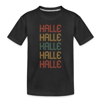 Hallenserin Hallenser Halle - Kinder Premium Bio T-Shirt - Schwarz - Vorne