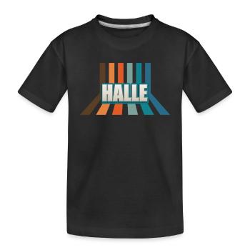Hallenserin Hallenser Halle - Kinder Premium Bio T-Shirt - Schwarz - Vorne