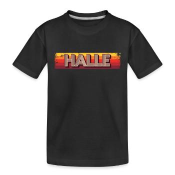 Hallenserin Hallenser Halle - Kinder Premium Bio T-Shirt - Schwarz - Vorne