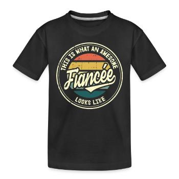 Fiancée Meilleure demande en mariage Cadeau rétro - T-shirt bio Premium Enfant - noir - Devant