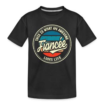 Fiancée Meilleure demande en mariage Cadeau rétro - T-shirt bio Premium Enfant - noir - Devant