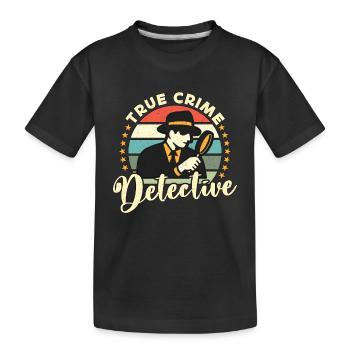 Détective True Crime Détective Retro Enquête - T-shirt bio Premium Enfant - noir - Devant