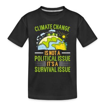 Le changement climatique est une question de survie - T-shirt bio Premium Enfant - noir - Devant