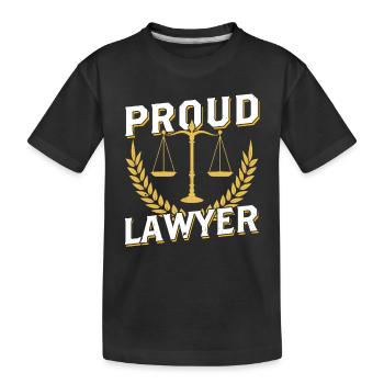 Fier avocat Avocat Diplôme d’avocat en droit - T-shirt bio Premium Enfant - noir - Devant
