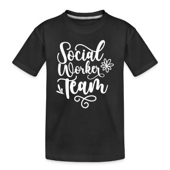 Équipe de travailleurs sociaux Travail social Travail social - T-shirt bio Premium Enfant - noir - Devant