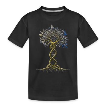 ADN Arbre de vie Génétique Biologiste Science Terre - T-shirt bio Premium Enfant - noir - Devant