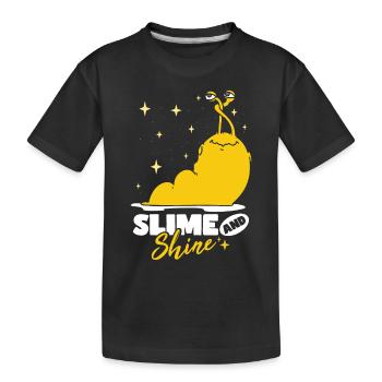 Limace de banane visqueuse et brillante - T-shirt bio Premium Enfant - noir - Devant