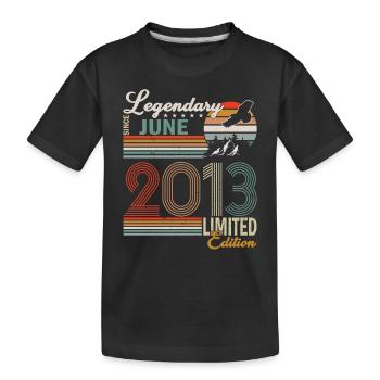 Juni 2013 Jubiläum Juni 2013 Juni - Kinder Premium Bio T-Shirt - Schwarz - Vorne