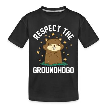 Marmotte rétro Respectez la marmotte - T-shirt bio Premium Enfant - noir - Devant