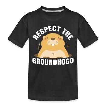 Marmotte rétro Respectez la marmotte - T-shirt bio Premium Enfant - noir - Devant