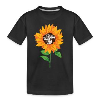 À l’époque de mes tests Professeur de jour de test de tournesol - T-shirt bio Premium Enfant - noir - Devant