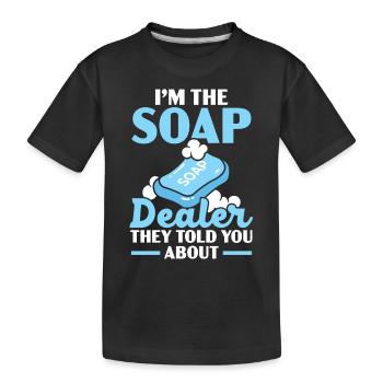 Je suis le marchand de savon qui vous a parlé du savon - T-shirt bio Premium Enfant - noir - Devant