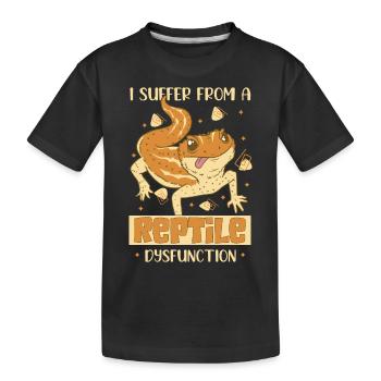 Je souffre d’un dysfonctionnement reptilien Reptiles Lizar - T-shirt bio Premium Enfant - noir - Devant