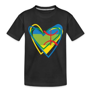 Je suis kabyles dans mon cœur AMAZIGH - T-shirt bio Premium Enfant - noir - Devant