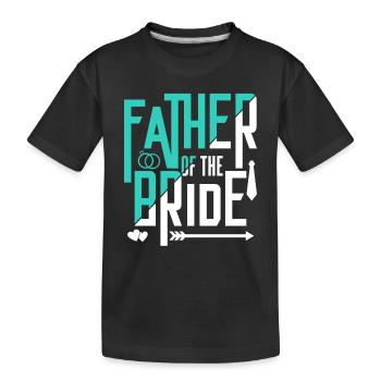 Père de la fête de la mariée Mariage Mariage - T-shirt bio Premium Enfant - noir - Devant
