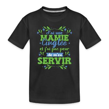 Petite Fils Mamie Cadeau - T-shirt bio Premium Enfant - noir - Devant