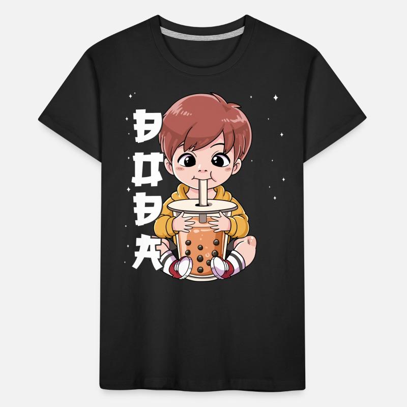 Boba Tea Junge Bubble Tea Kinder Premium Bio T-Shirt