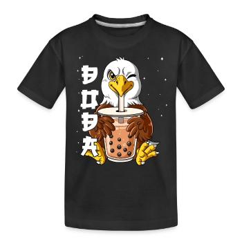 Boba Tea Adler Bubble Tea - Kinder Premium Bio T-Shirt - Schwarz - Vorne