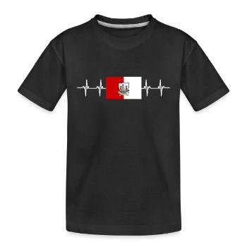 Irish Ireland Cork Flag - Kids' Premium Organic T-Shirt - black - Front