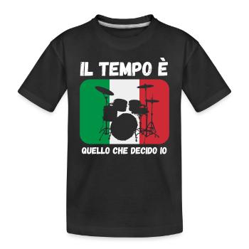 Il Tempo Quello Che Decido Io Strumento Italien - Kinder Premium Bio T-Shirt - Schwarz - Vorne