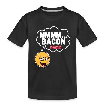 Mmmm Speck - Kinder Premium Bio T-Shirt - Schwarz - Vorne