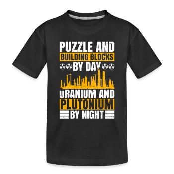 Nuclear Energy Nuclear Engineer Dad Und Nuclear - Kinder Premium Bio T-Shirt - Schwarz - Vorne