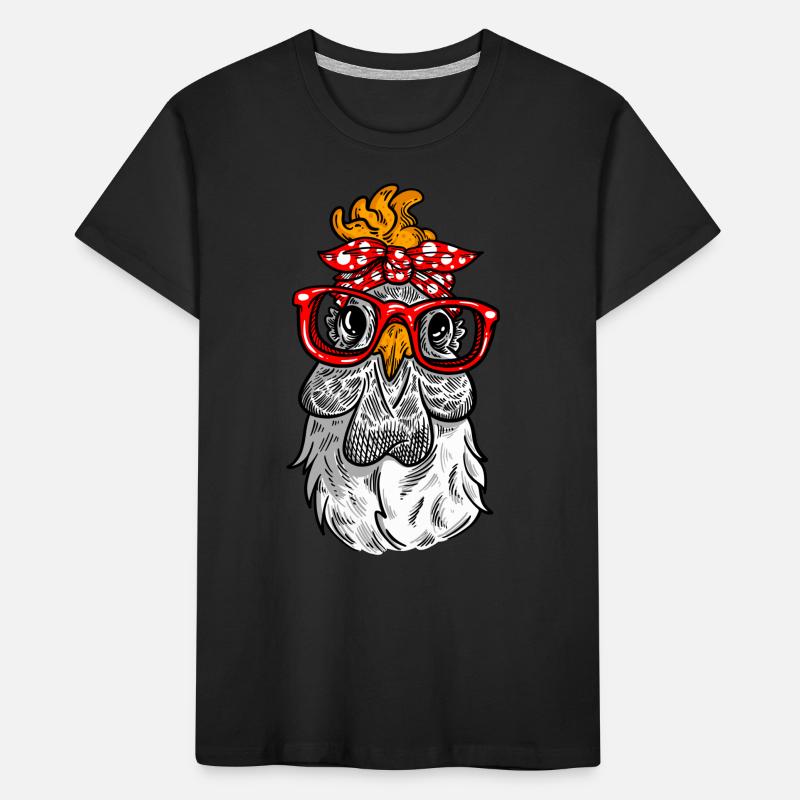 Mutter Huhn retro Henne Design Kinder Premium Bio T-Shirt