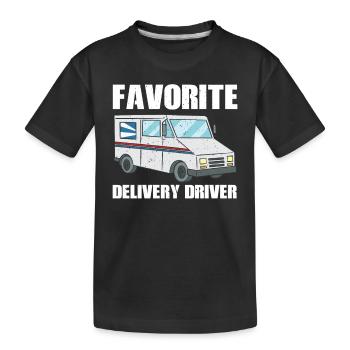 Costume préféré du chauffeur-livreur - T-shirt bio Premium Enfant - noir - Devant