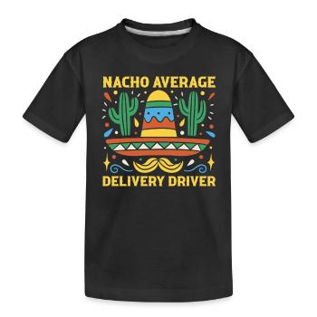 Chauffeur-livreur pas si moyen - T-shirt bio Premium Enfant - noir - Devant