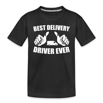 Meilleur chauffeur-livreur de tous les temps - T-shirt bio Premium Enfant - noir - Devant