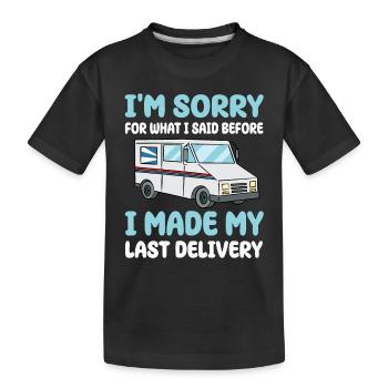 Delivery driver - Kids' Premium Organic T-Shirt - black - Front