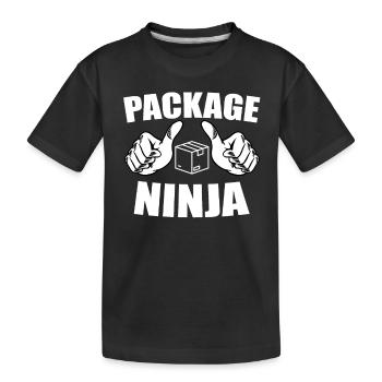 Cadeau de livreur drôle - T-shirt bio Premium Enfant - noir - Devant