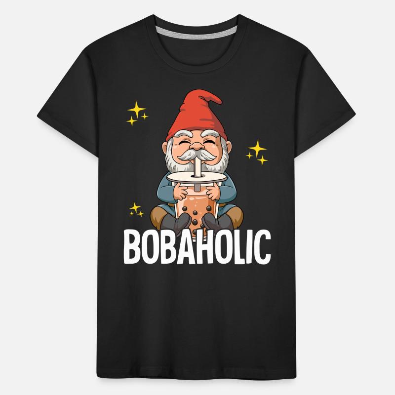 Bubble Tea Gnome Boba Tea Bobaholic Kids' Premium Organic T-Shirt
